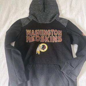 NFL Washington Redskins Black & Gray Hoodie Sweatshirt with Team Logo
